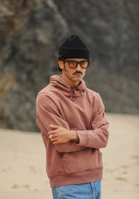Hoodie Raglan Acid Wash Terracotta